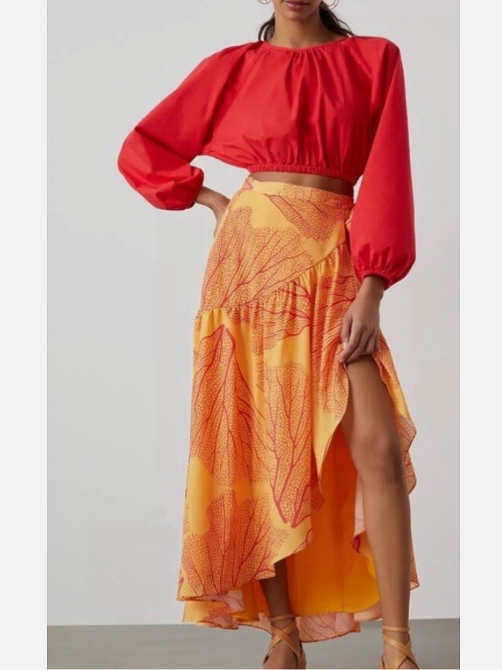 Anthropologie Hutch Printed Sea Wrap Maxi Skirt XS NWT